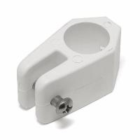 Кроншт скольз с фикс болтом под трубу 22мм бел