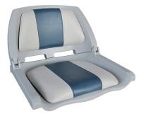 Сиденье складное с подушками серо-голубое