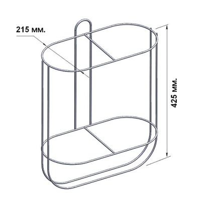 Корзина для 2-х кранцев прямая 215 мм. | RiverMart.ru
