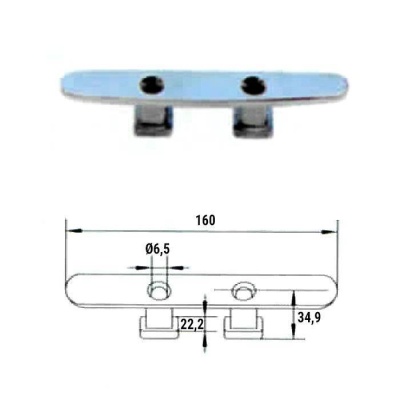 Утка швартовая 6-5/16" прод.креп | RiverMart.ru
