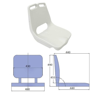 Сиденье пластмассовое 455х430 мм купить по выгодной цене 7 818 руб. в магазине RiverMart.ru