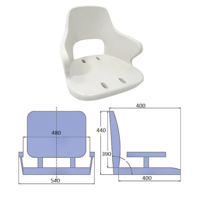 Сиденье YACHTSMAN 2 пластиковое белое купить по выгодной цене 9 125 руб. в магазине RiverMart.ru