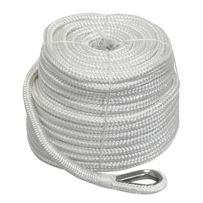 Плетеный якорный трос 14мм*45м белый | RiverMart.ru
