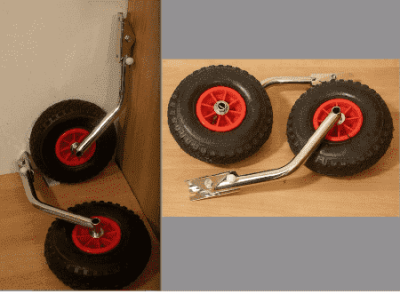 Транцевые колеса перекидные для перевозки лодки | RiverMart.ru
