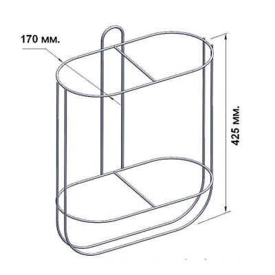 Корзина для 2-х кранцев прямая 170 мм. | RiverMart.ru
