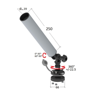 Держатель спиннинга торцевой на палубу быстросъемный, алюминий купить по выгодной цене 2 450 руб. в магазине RiverMart.ru