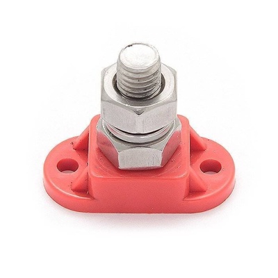 Клемма-штифт одинарный 10 мм красная | RiverMart.ru
