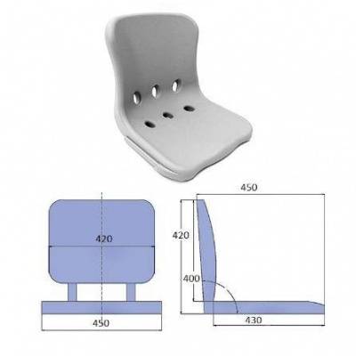 Сиденье пластмассовое в лодку (Серое) купить по выгодной цене 8 316 руб. в магазине RiverMart.ru