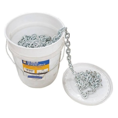 Цепь 6 мм оцинкованная сталь (ведро 43 м.) | RiverMart.ru
