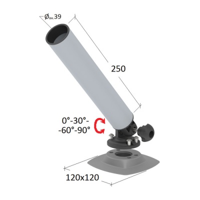 Держатель спиннинга торцевой на баллон наклонный, алюминий купить по выгодной цене 2 300 руб. в магазине RiverMart.ru