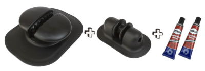 Якорный рым, якорный ролик роульс для лодки ПВХ, клей 2шт (Черный) | RiverMart.ru
