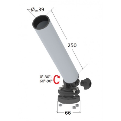 Держатель спиннинга торцевой на палубу наклонный, алюминий купить по выгодной цене 1 950 руб. в магазине RiverMart.ru