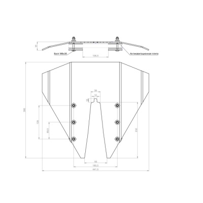 Гидрокрыло для подвесного лодочного мотора 60-300 л.с., монтаж без сверления купить по выгодной цене 7 200 руб. в магазине RiverMart.ru