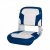 Сиденье пластмассовое складное с подложкой All Weather High Back Seat, бело-синее | RiverMart.ru Сиденье пластмассовое складное с подложкой All Weather High Back Seat, бело-синее | RiverMart.ru