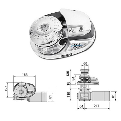 Лебедка якорная "X1" без барабана, 500Вт, 12В, цепь 6мм  — купить по цене 102 058 руб. | RiverMart.ru

