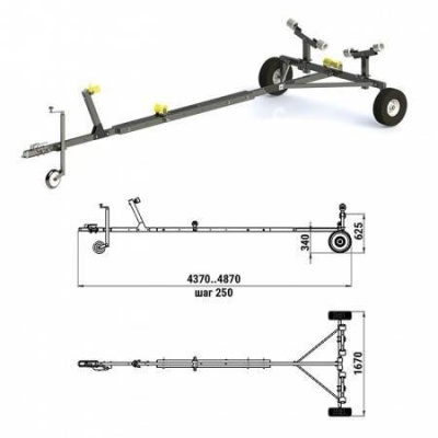 Трейлер для транспортировки легких катеров | RiverMart.ru
