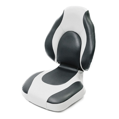 Сиденье складное с высокой спинкой и бок поддержкой (Серо-Графит) | RiverMart.ru
