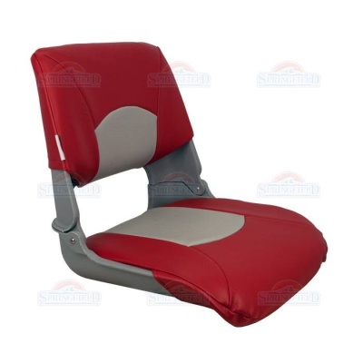 Сиденье мягкое складное Skipper, красно-серое | RiverMart.ru
