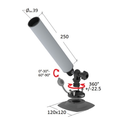 Держатель спиннинга торцевой на баллон быстросъемный, алюминий купить по выгодной цене 2 700 руб. в магазине RiverMart.ru